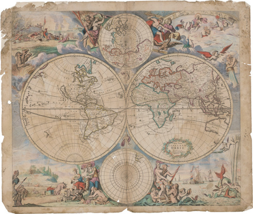 Danckerts, Justus: Nova Totius Terrarum Orbis tabula, ex officina F. de Wit.