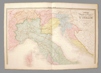 Andriveau-Goujon, Eugene: Carte de Physique & routi&Atilde;&uml;re de l'Italie